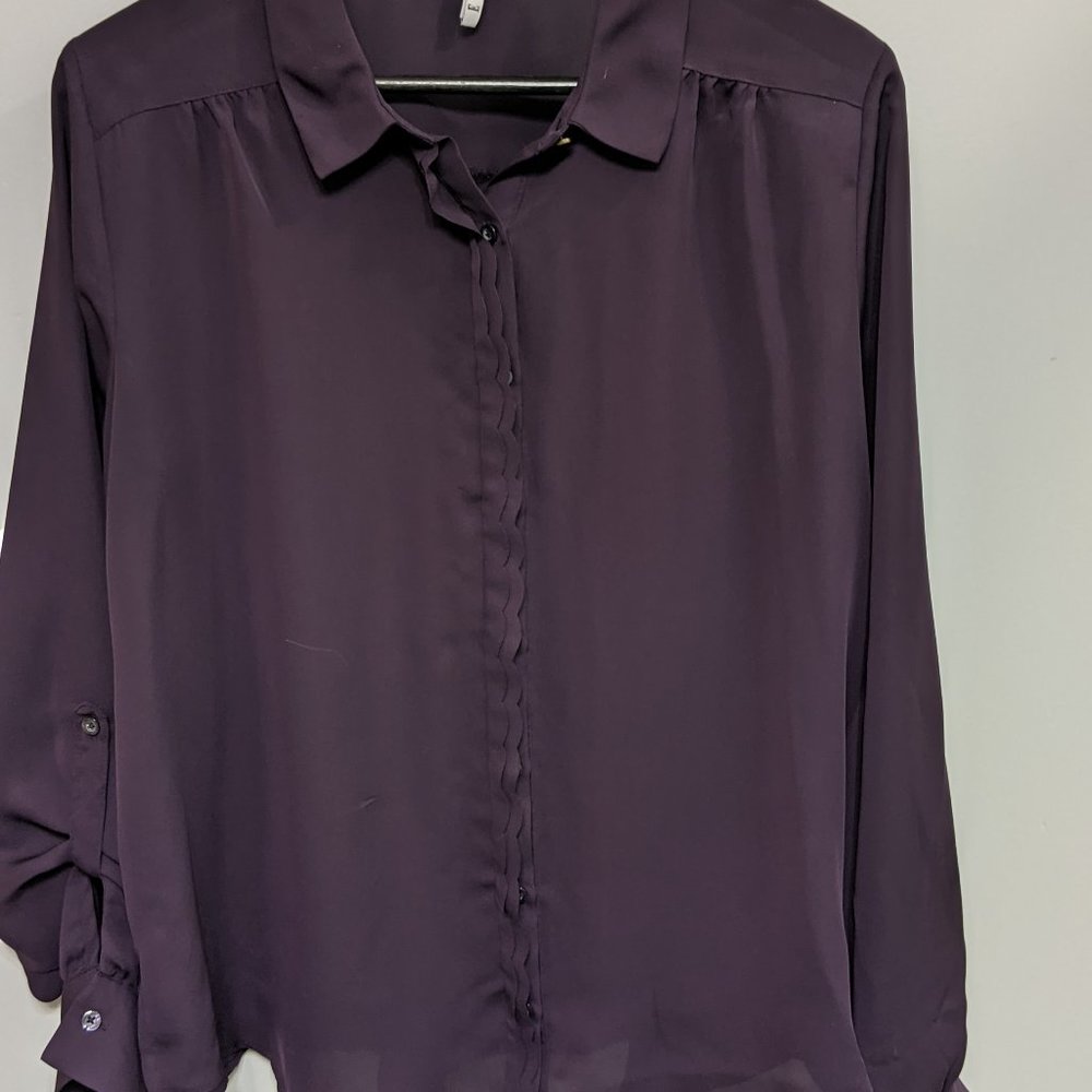 Royal Purple Button up Blouse